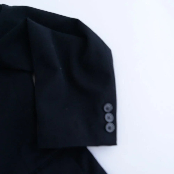 Vintage Bendetti Black Triple Button 100% Wool Blazer Size See Measurements - Picture 5 of 14